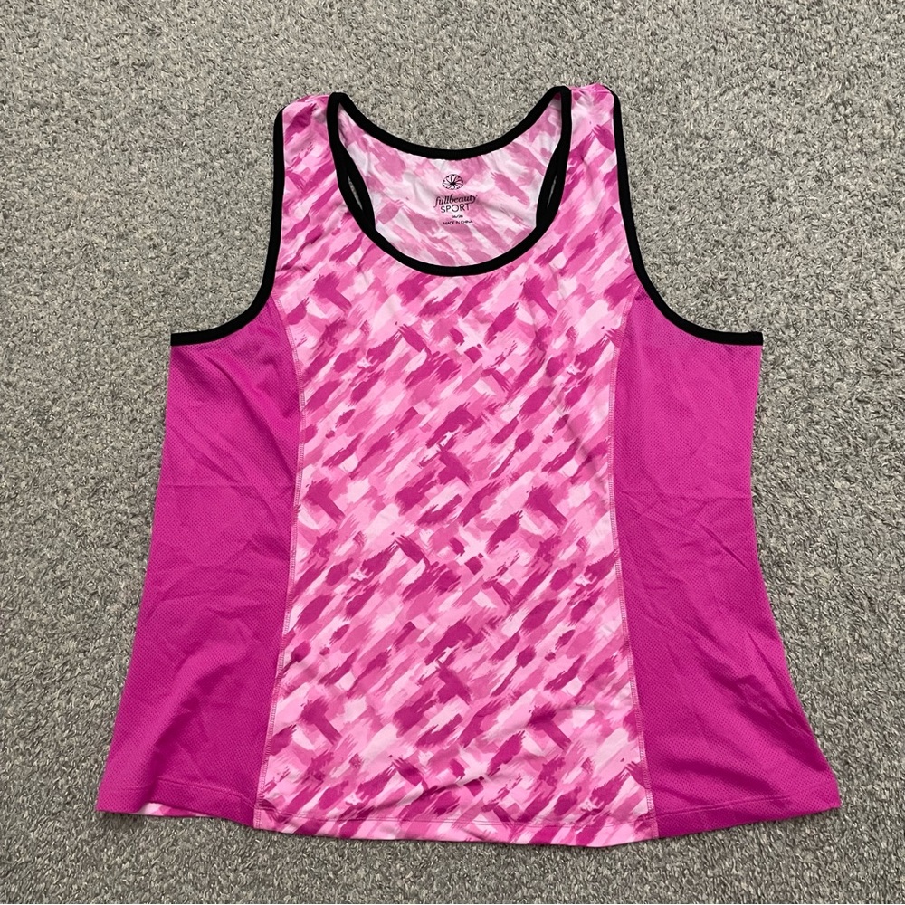 Fullbeauty SPORT Women’s Sz. 26/28 Pink Mesh Athletic Tank Top